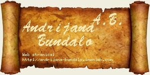 Andrijana Bundalo vizit kartica